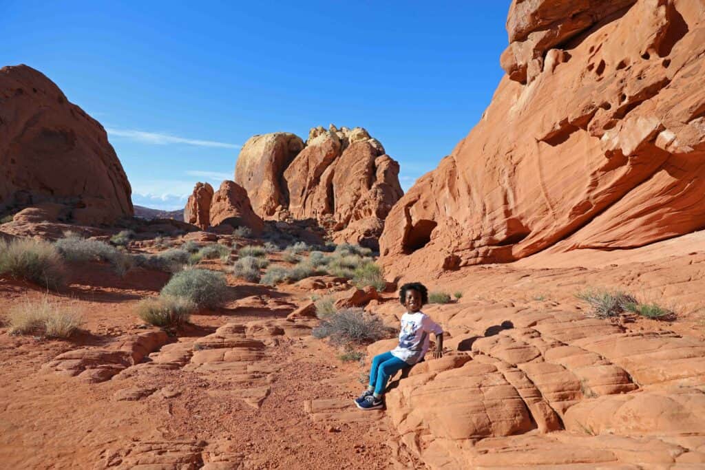Black Family Travel red rock canyon kid friendly hiking trails
