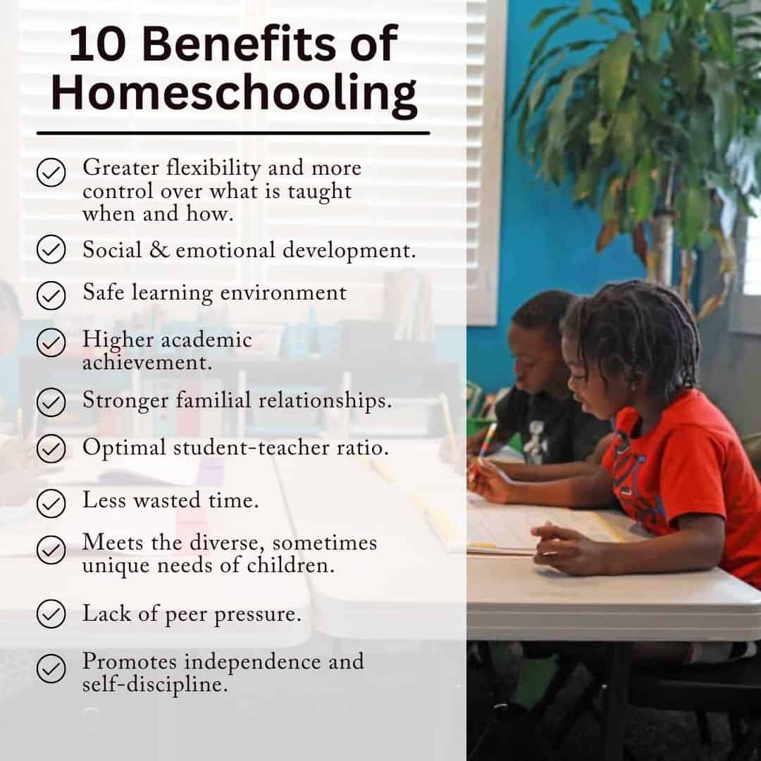10 Benefits of Homeschooling