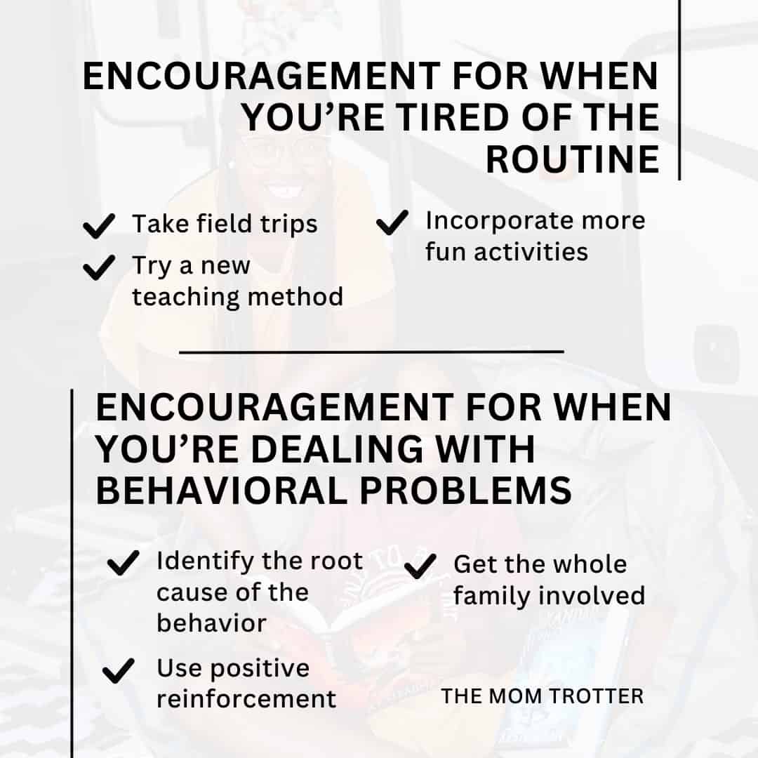 Encouragement for When You’re Tired of The Routine/ Encouragement for When You’re Dealing with Behavioral Problems - for homeschooling moms