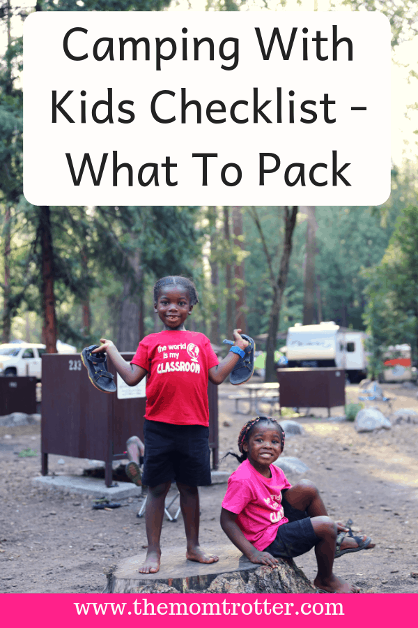 Camping With Kids Checklist - What To Pack