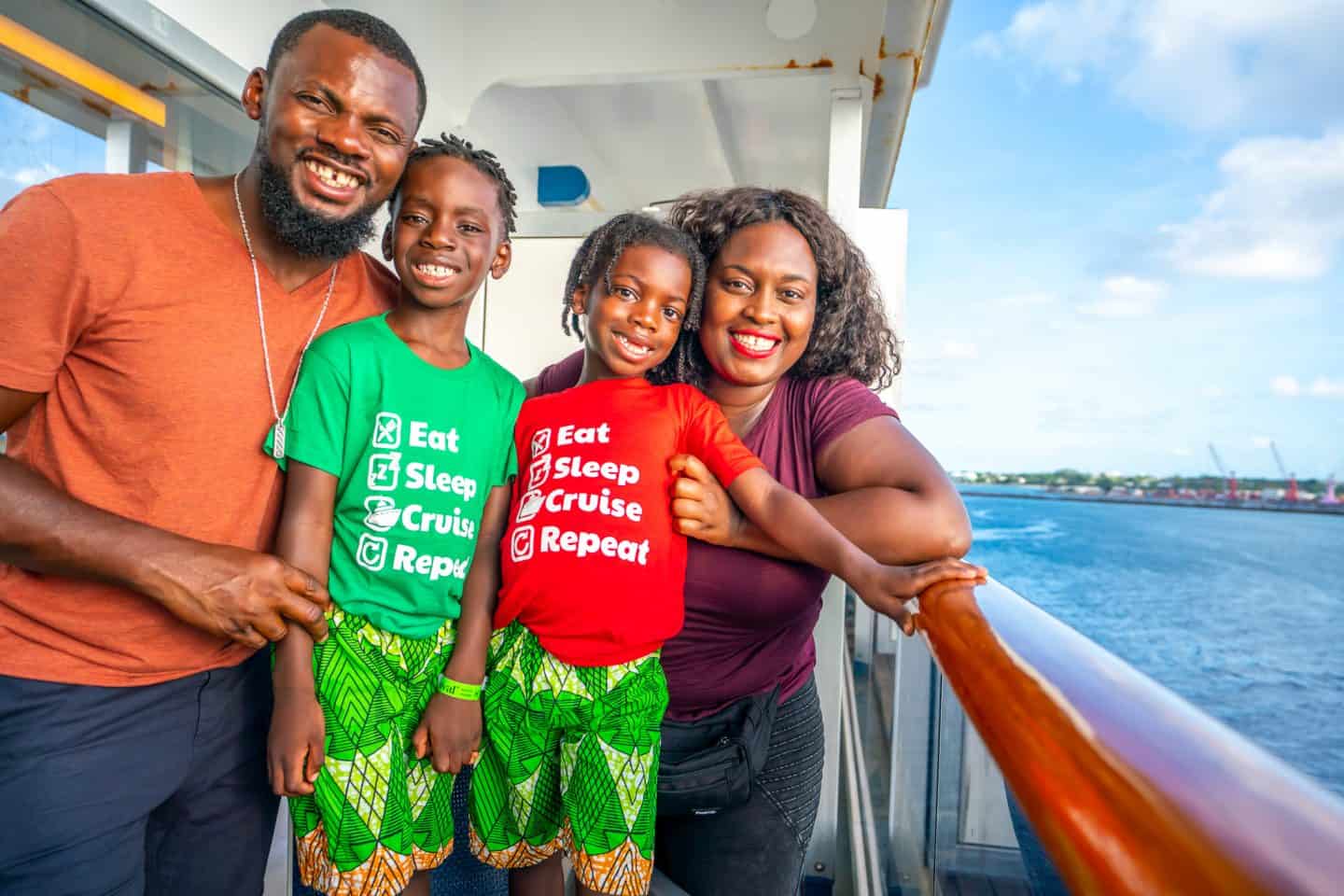 black family enjoying at Key West cruise