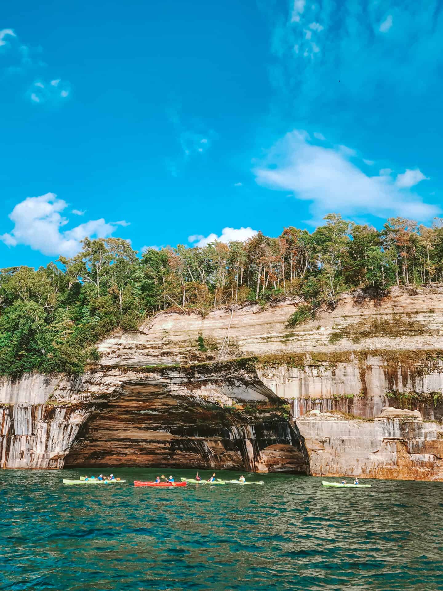 Kayaking Pictured Rocks Lakeshore
