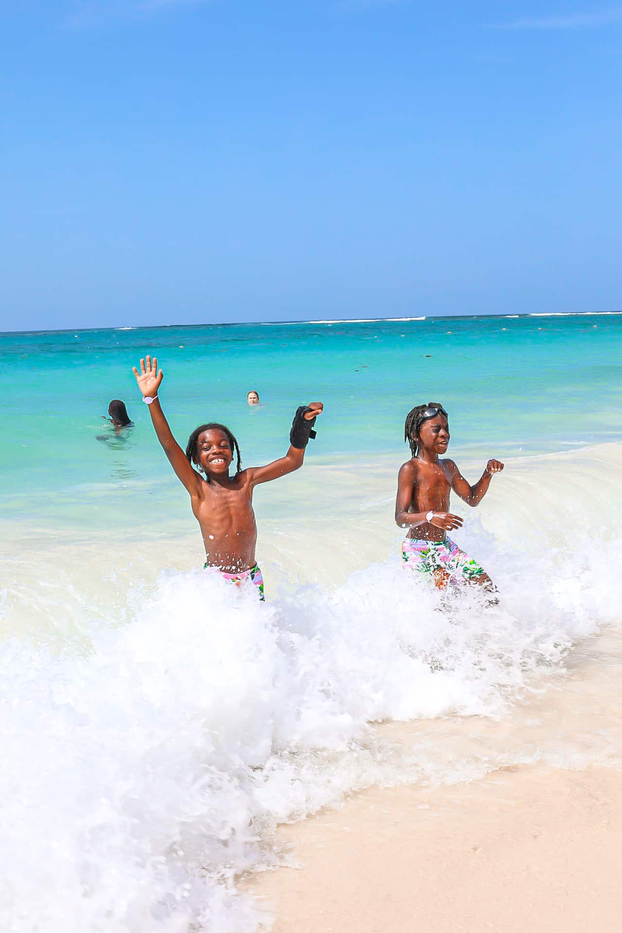 Dominican Republic beach with kids