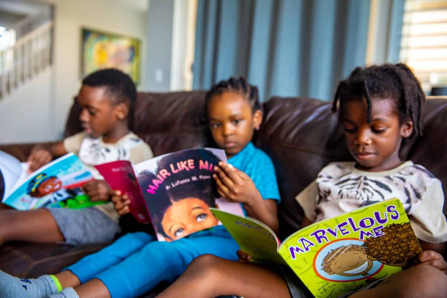 black kids reading books for black children