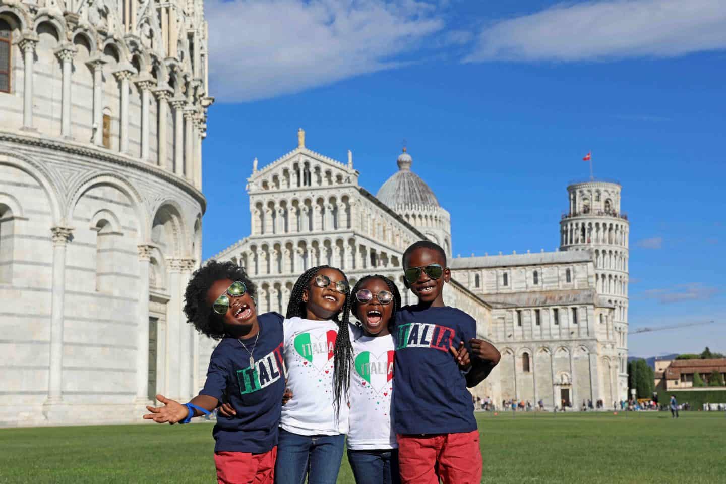 Black children Italy trip