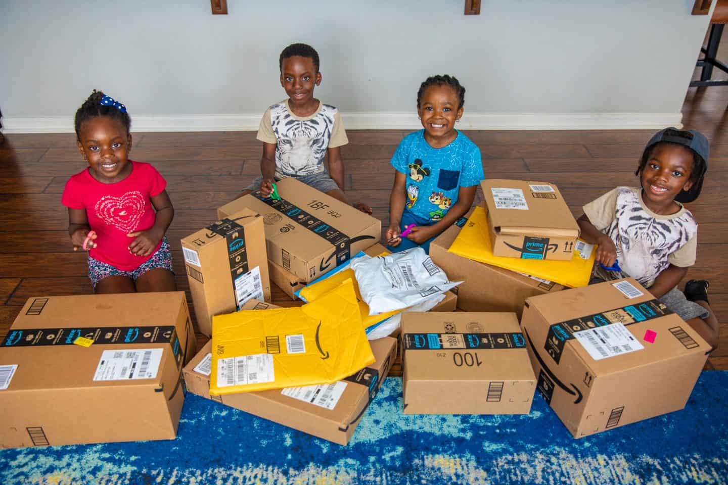 black kids opening amazon boxes Subscription Boxes For Kids