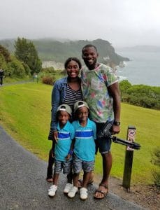 Black Family Travel cathedral cove walk 2