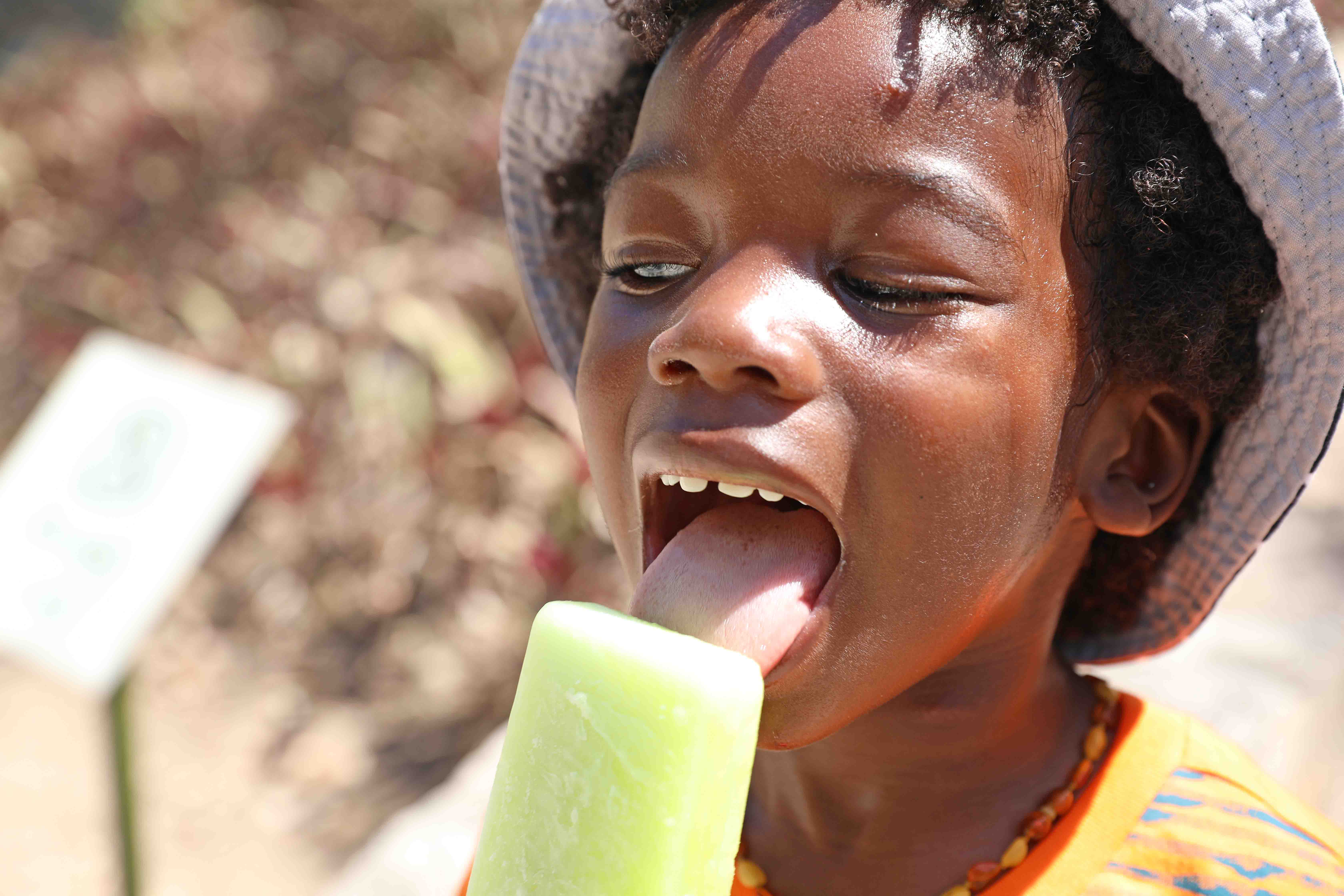 black kids eating ice cream