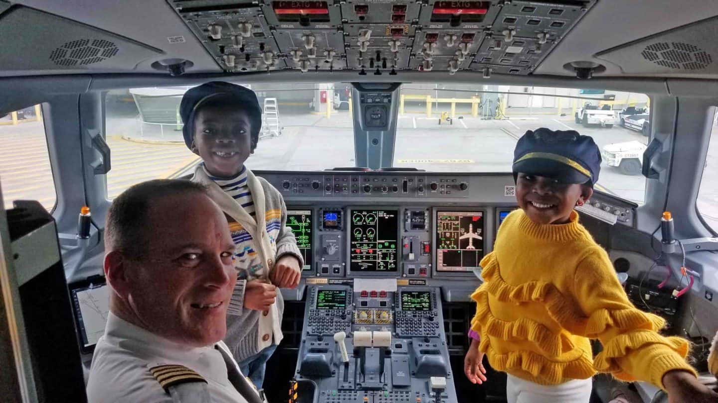 black kids in airplane cockpits, black pilots