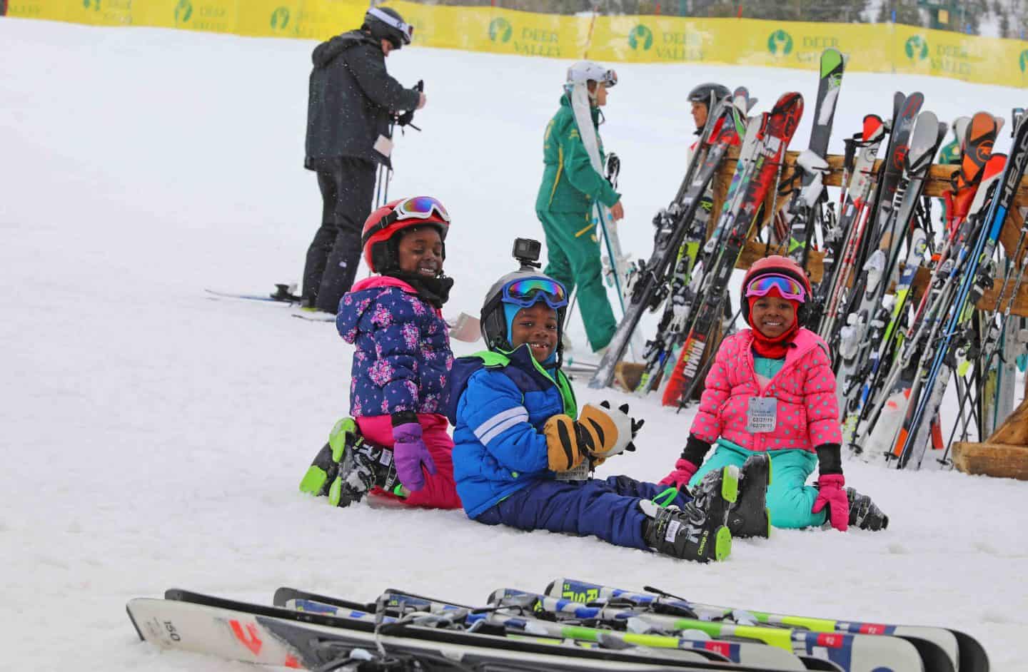 black kids ski