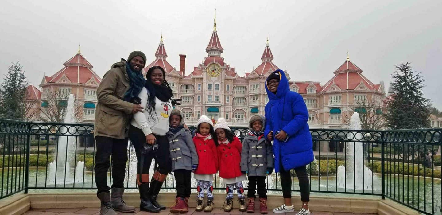 Black Family Travel disneyland paris with kids 4