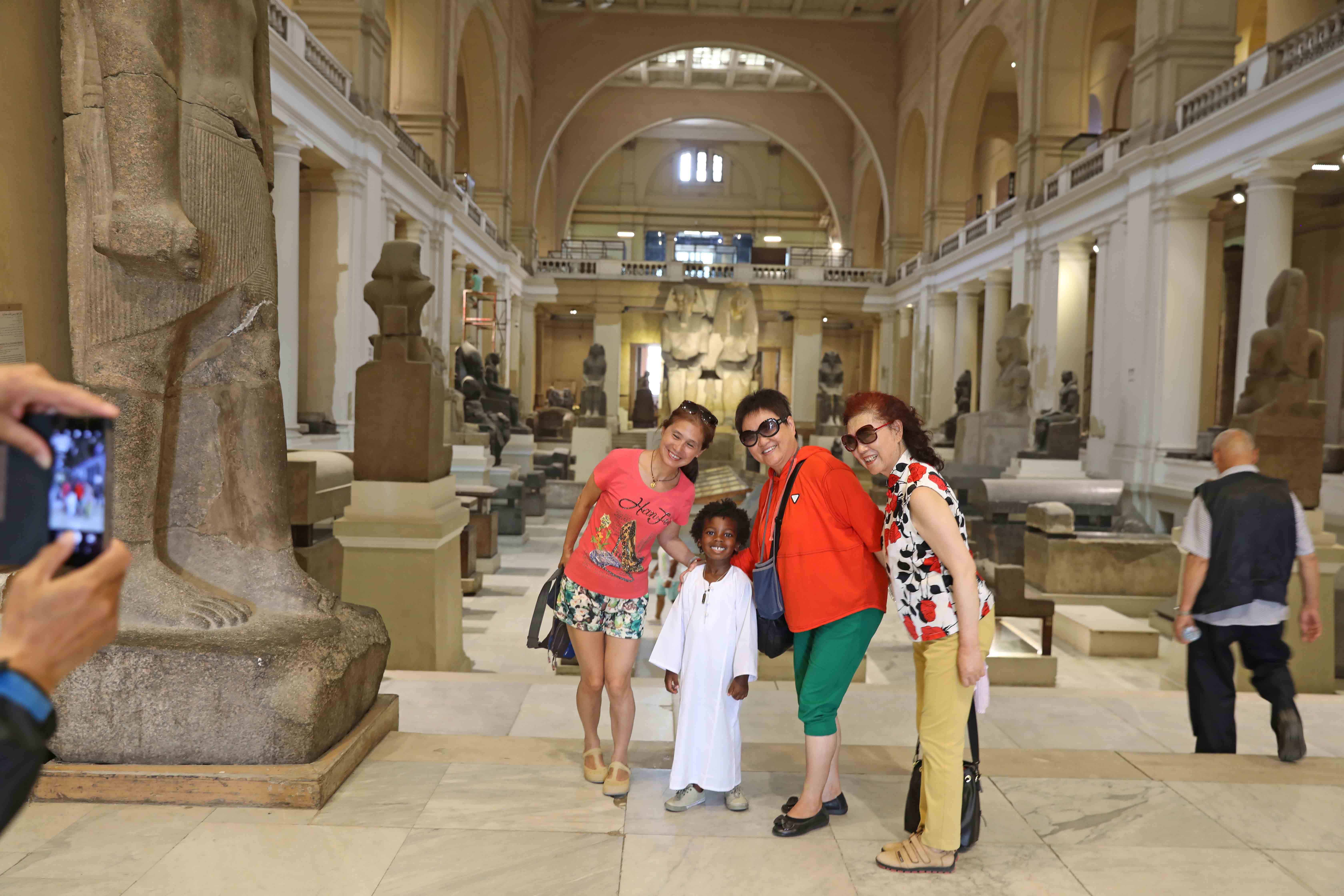 Black Family Travel egyptian museum 1