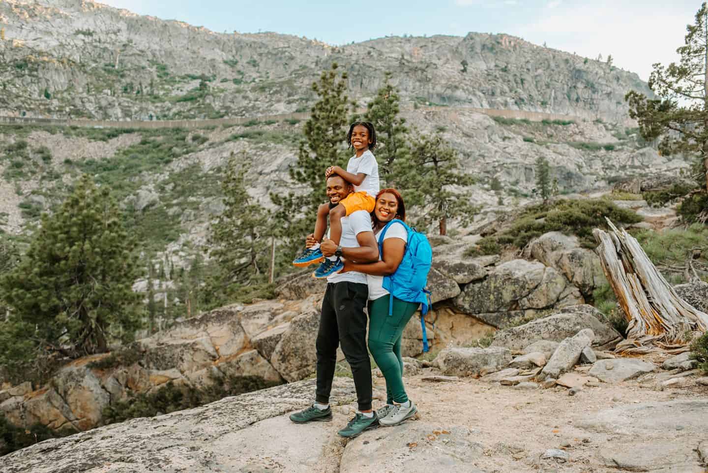 Black Family Travel hiking with kids hike family truckee 8