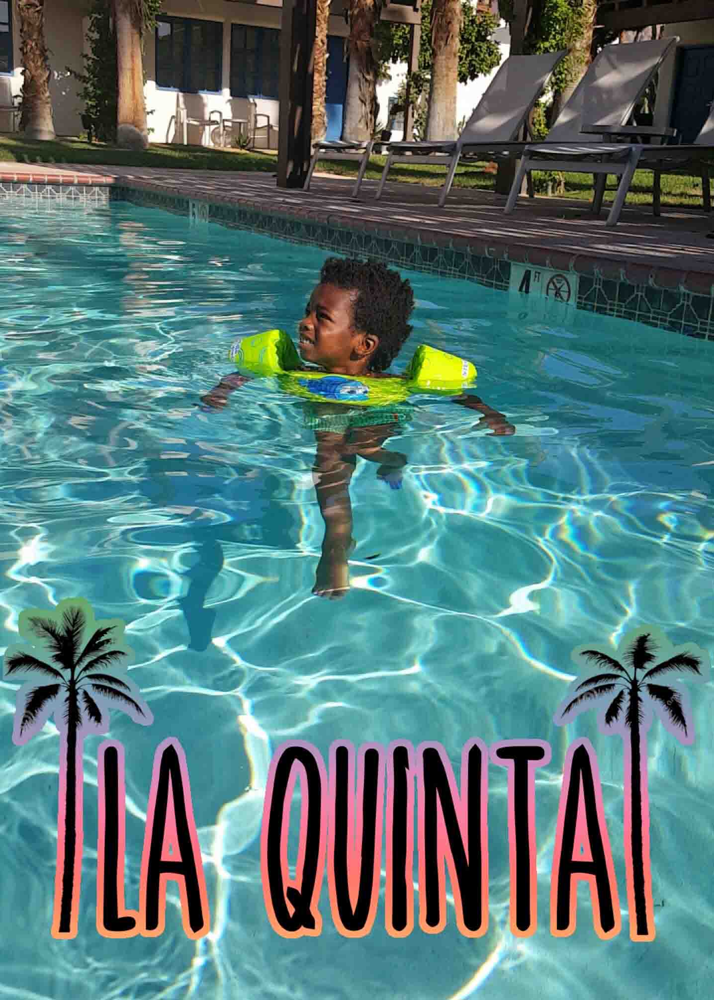 child swimming in the La Quinta Pool