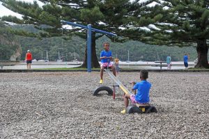 Black Family Travel playground whitianga