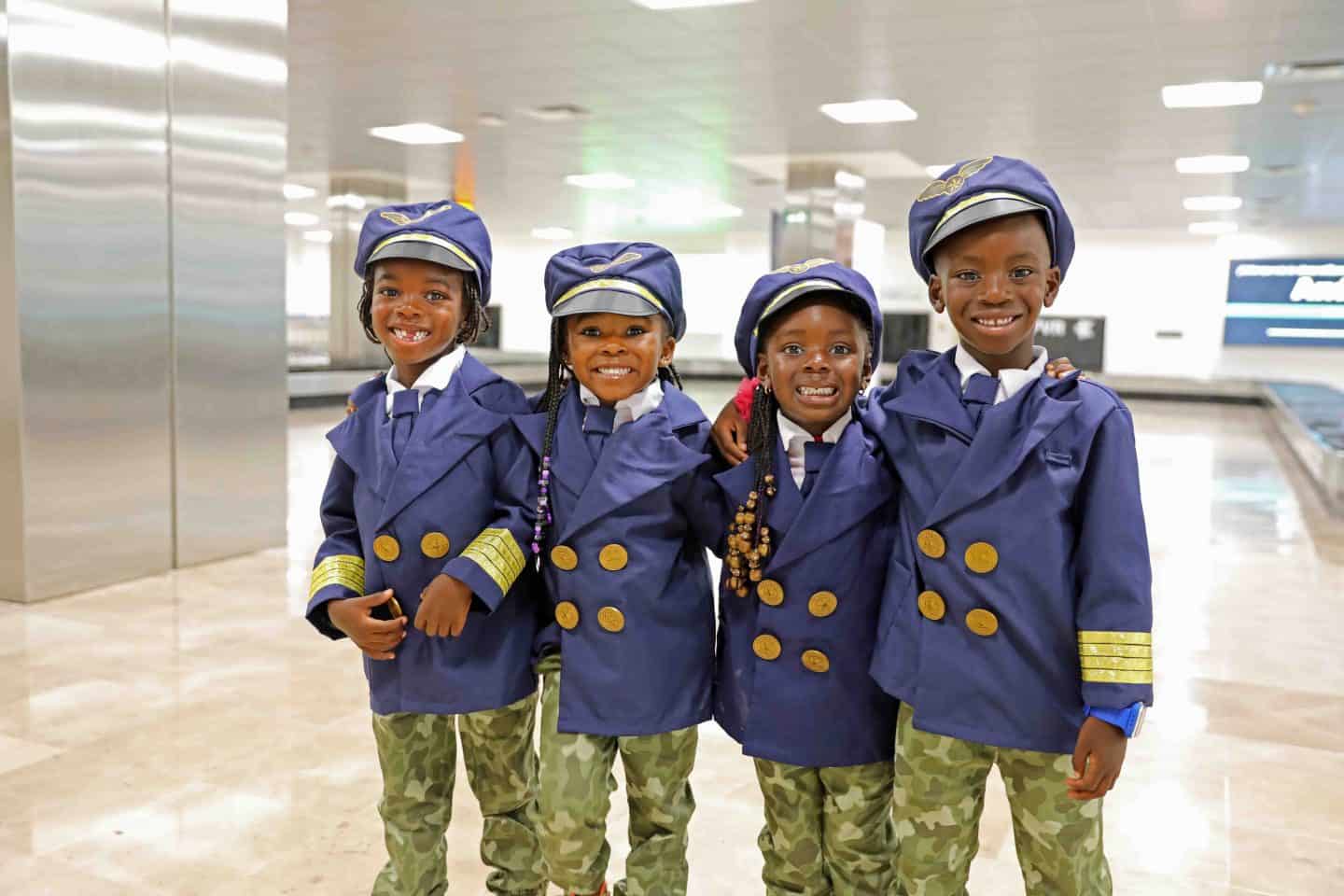 kids in pilot costumes