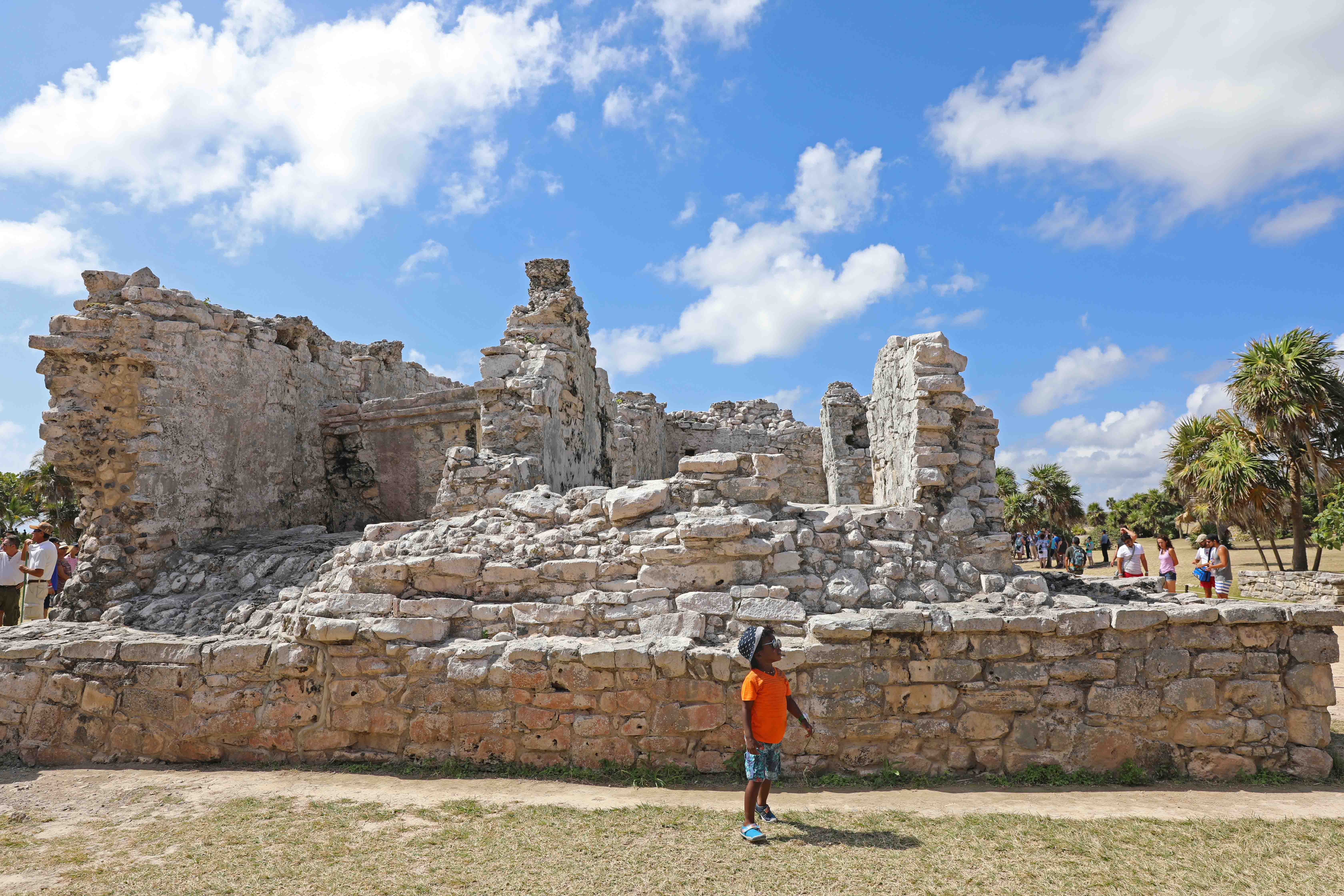 Black Family Travel tulum ruins with kids